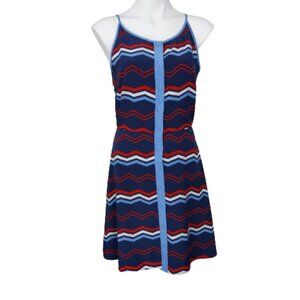 NWT Cremieux Dana Chevron Patriot Dress